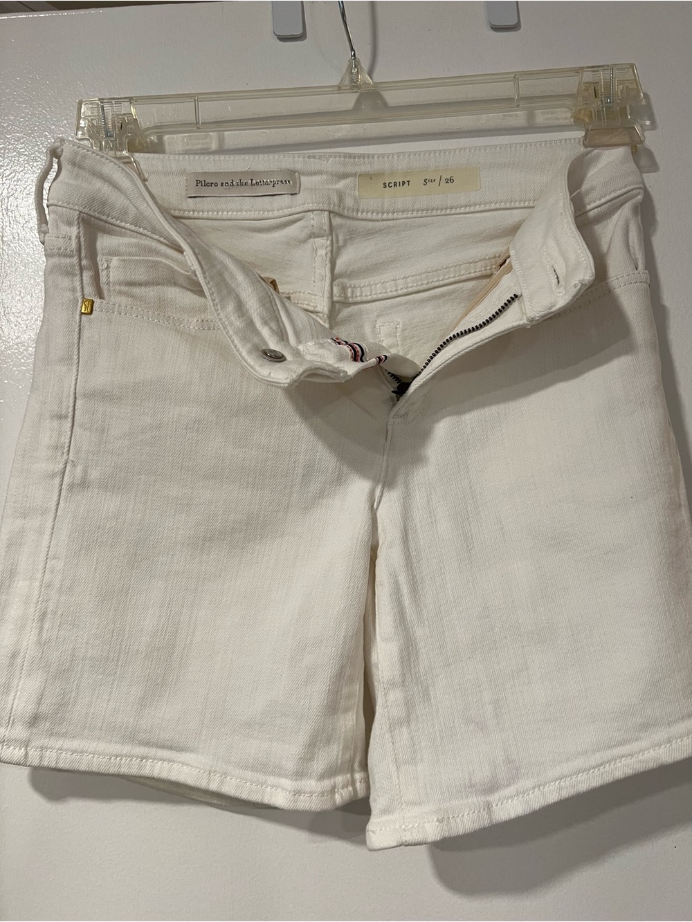 Anthropologie White Denim Jean Shorts